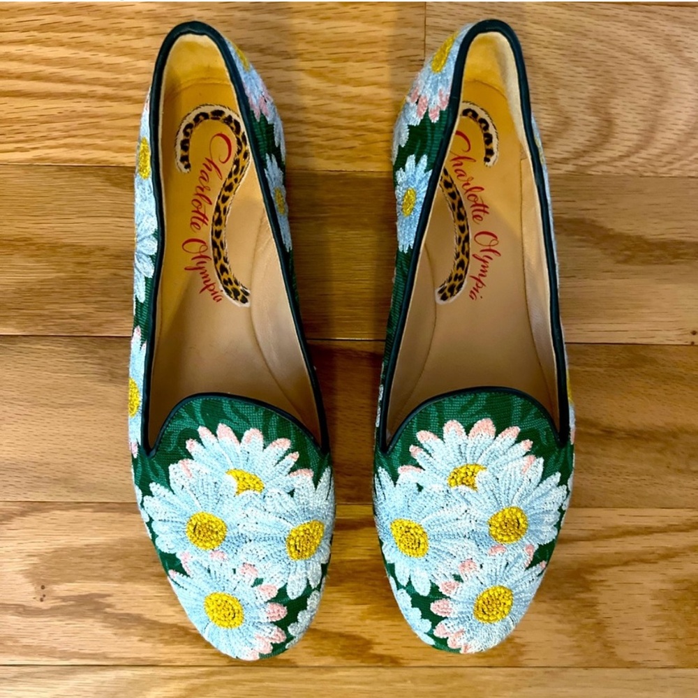 Charlotte Olympia embroidered flats loafers - Picture 4 of 5
